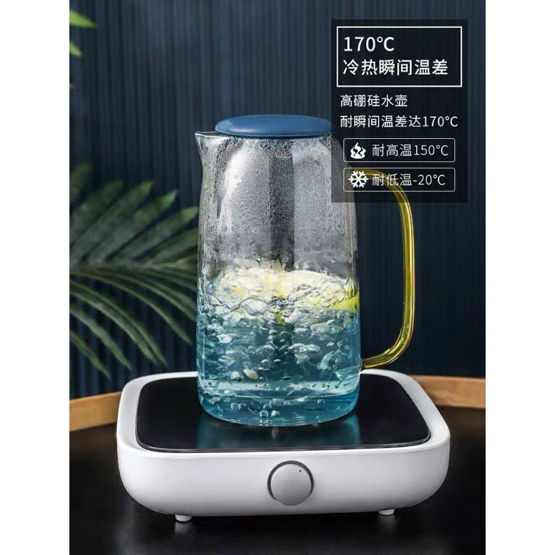 Bộ bình đựng nước thủy tinh xanh chịu nhiệt Hà Bắc