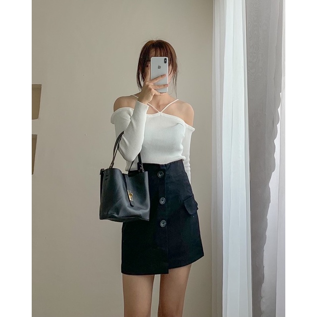 Chân váy vạt lệch 548