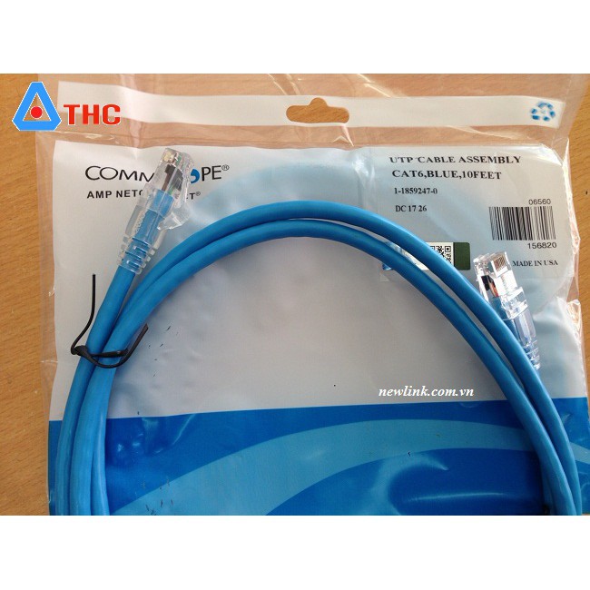 Dây nhảy, Patch Cord commscope Cat6 3M hàng chính hãng