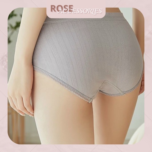 Quần lót cotton nhún Muji co giãn 4 chiều mềm mại thoáng mát màu pastel Rose accessories QL01