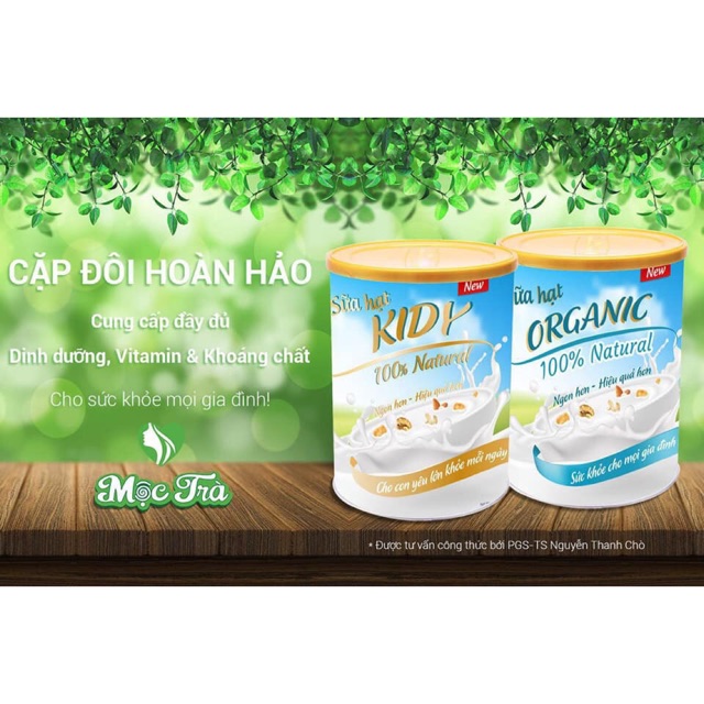 Sữa hạt Organic, Kidy Mộc Trà