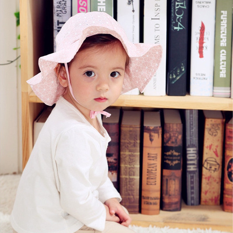 Mũ xô bằng cotton mềm thoáng khí thời trang mùa hè cho bé