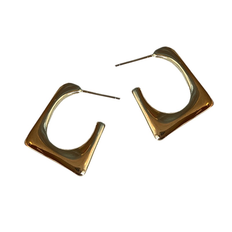 Khuyên Tai Kim Loại Hình Vuông Đơn Giản Sáng Tạo Cho Nữ