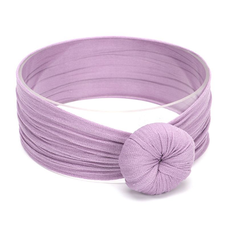 Băng đô vải màu trơn thiết kế xinh xắn cho bé gái