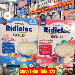 Bột Ăn Dặm RiDIELAC Gold 4GÓI VỊ NGỌT- 4GÓI VỊ MẶN 200g (4gói x 50g)