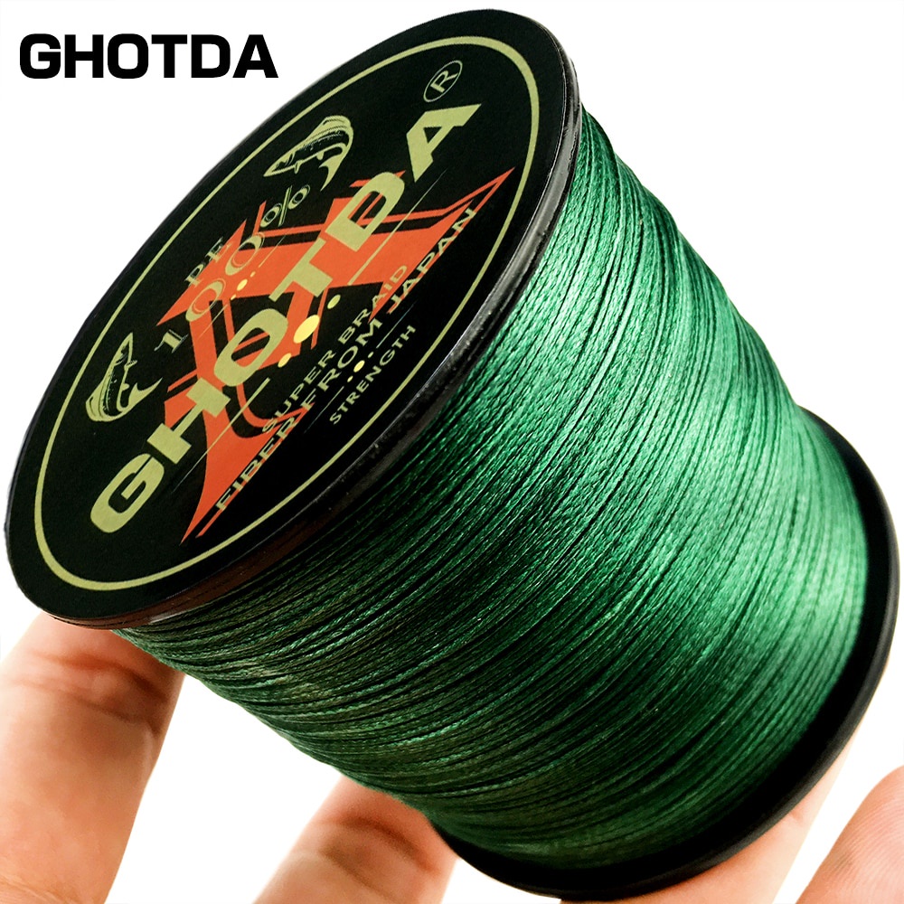 Dây câu cá GHOTDA 4 Weaves Multifilament Fishing Line 300M 4 Strands Braided Fishing Line PE Line 10 12 18 28 35 40 50 6