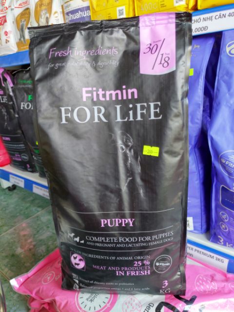 Thức ăn FITMIN For Life Puppy 3kg dành cho chó con và chó mẹ đang mang thai
