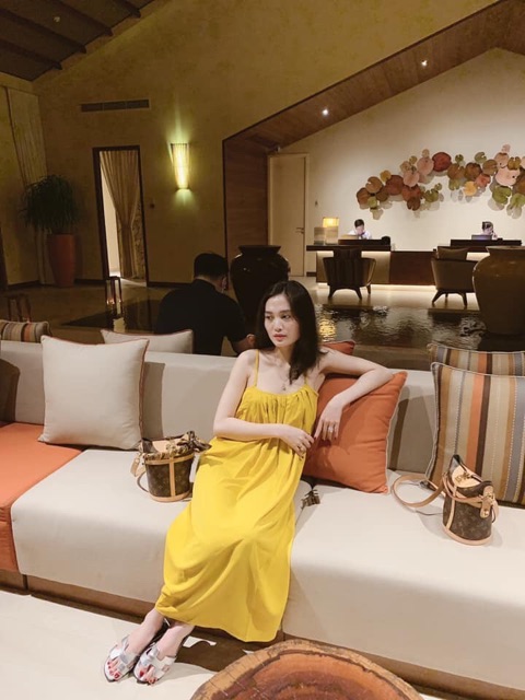 📣SALE SALE 20% 🔜HÀNG QUẢNG CHÂU💦 Váy maxi hai dây trơn | BigBuy360 - bigbuy360.vn