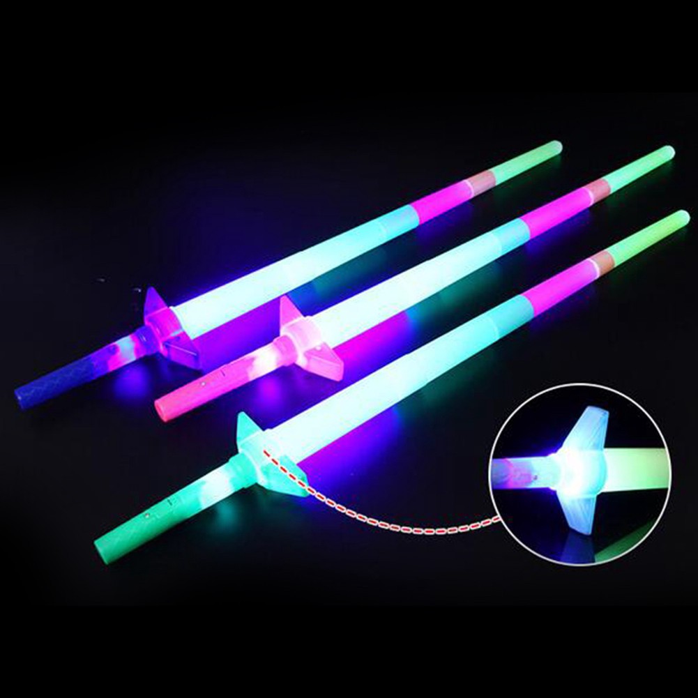 Gậy phát sáng đèn LED đồ chơi hình cây kiếm cho trẻ em thiết kế 4 phần
