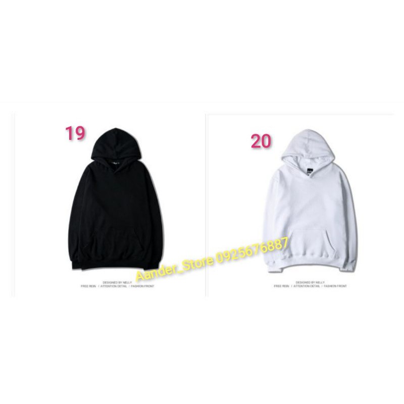 [Sẵn xám nhạt, đỏ đô, xanh dương, xanh lam, tím ] [20 màu] Áo Hoodie Unisex chính hãng Nelly trơn nỉ lót lông (order) | BigBuy360 - bigbuy360.vn
