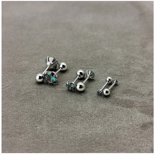 KHUYÊN NỤ ĐÁ AB MÀU ĐEN CÁ TÍNH - KHUYÊN THÉP 316L