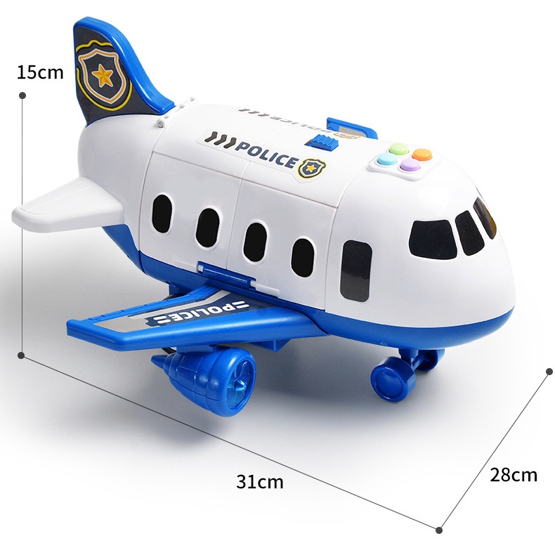 Máy Bay Biến Hình - Kèm Ô Tô Con và 14 Phụ Kiện Cần Cẩu Lắp Ráp Độc Đáo - Đồ Chơi Bé Trai