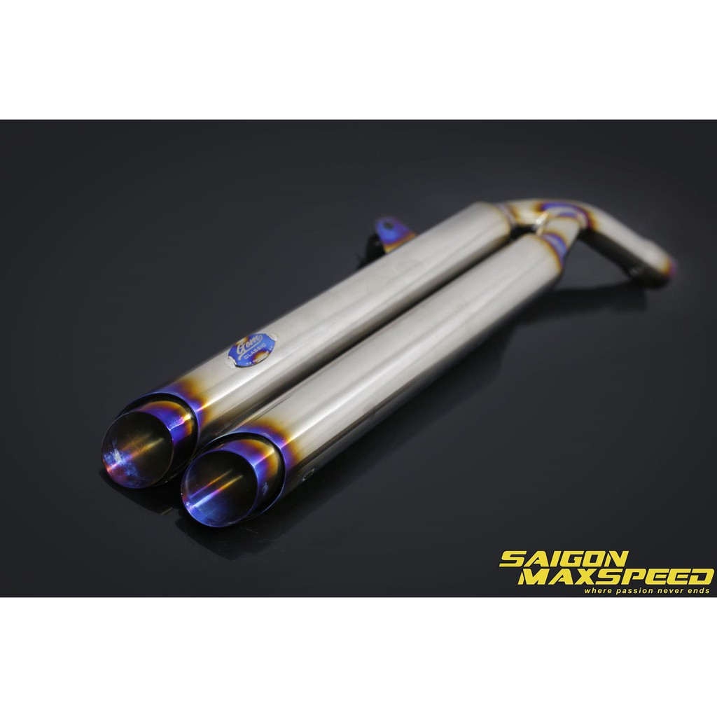 PÔ GEM CLASSIC TITANIUM 2 NÒNG SLIP ON HONDA REBEL 300-500 (CHÍNH HÃNG)