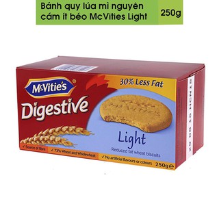 Bánh quy lúa mì nguyên cám ít béo McVities Light 250g