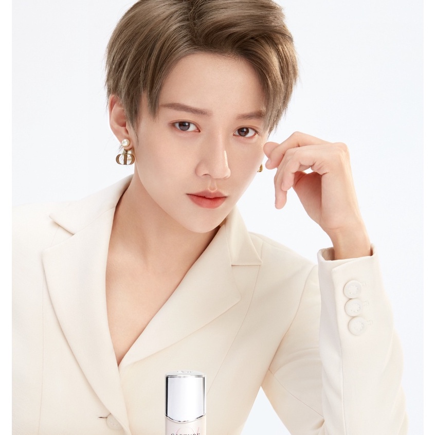 Bông tai logo CD đính ngọc trai thời trang 2021 không hộp