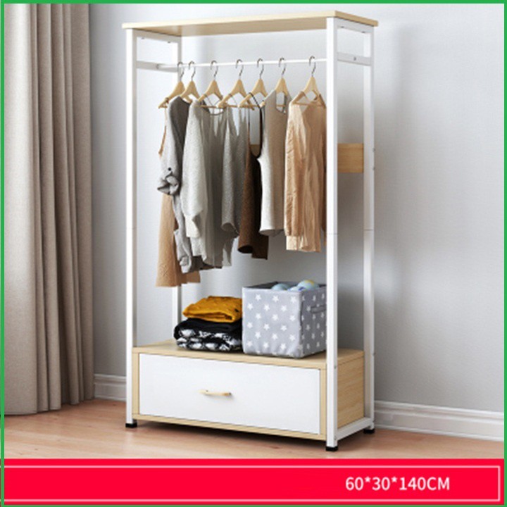 Tủ trống khung thép mặt gỗ MDF ngang 60cm - Tủ treo quần áo - Khung treo quần áo | BigBuy360 - bigbuy360.vn