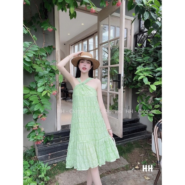 VÁY CỔ YẾM ĐŨI ĐUÔI CÁ 2 LỚP ULZZANG FREESIZE