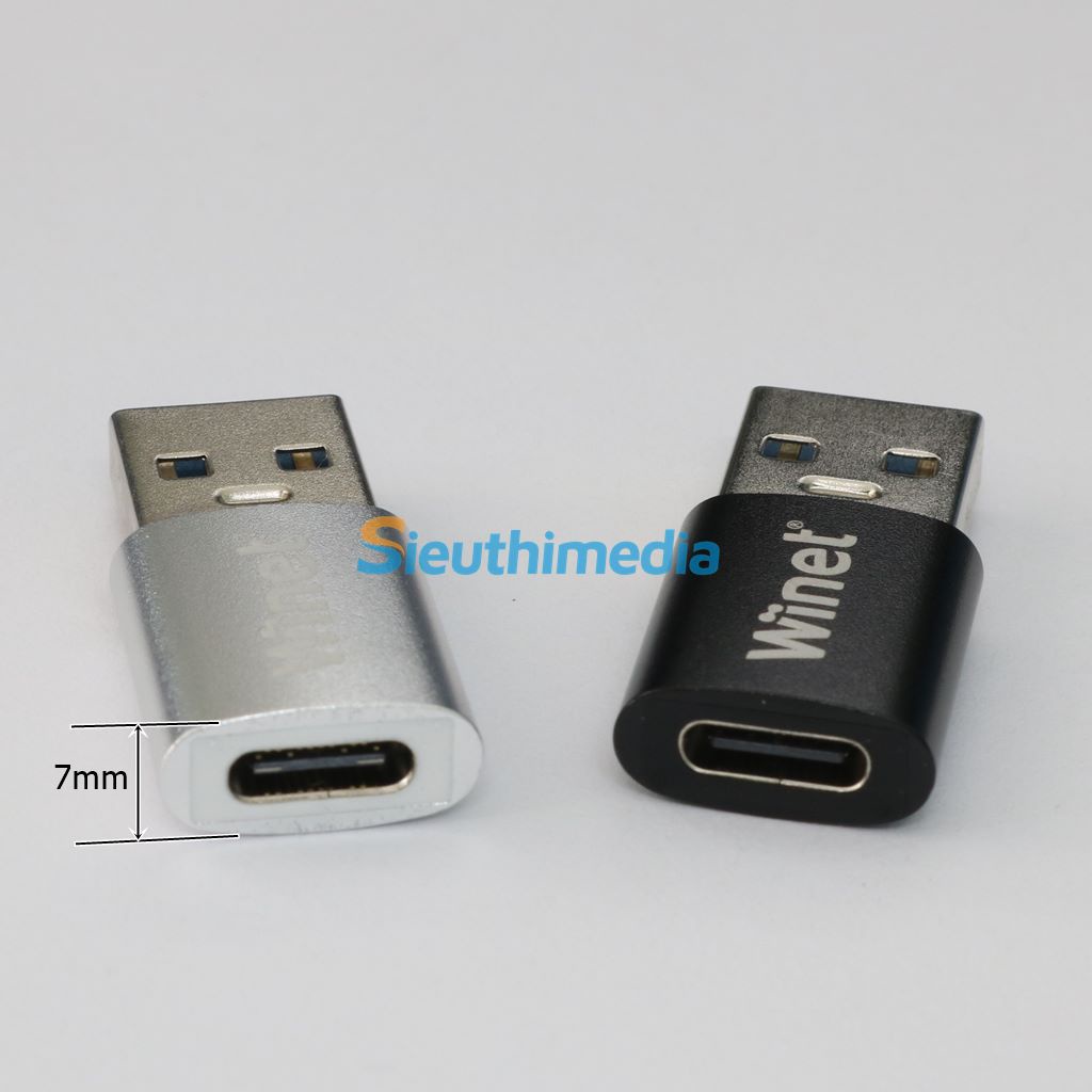 Đầu chuyển usb OTG USB thường sang usb type c, cắm thiết bị usb type c cho máy tính usb thường