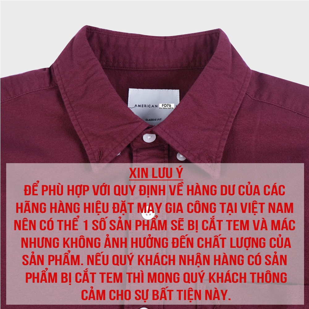 Áo Sơ Mi Nam Ngắn Tay Vải Oxford - FO76 Kho Hàng Xuất Dư