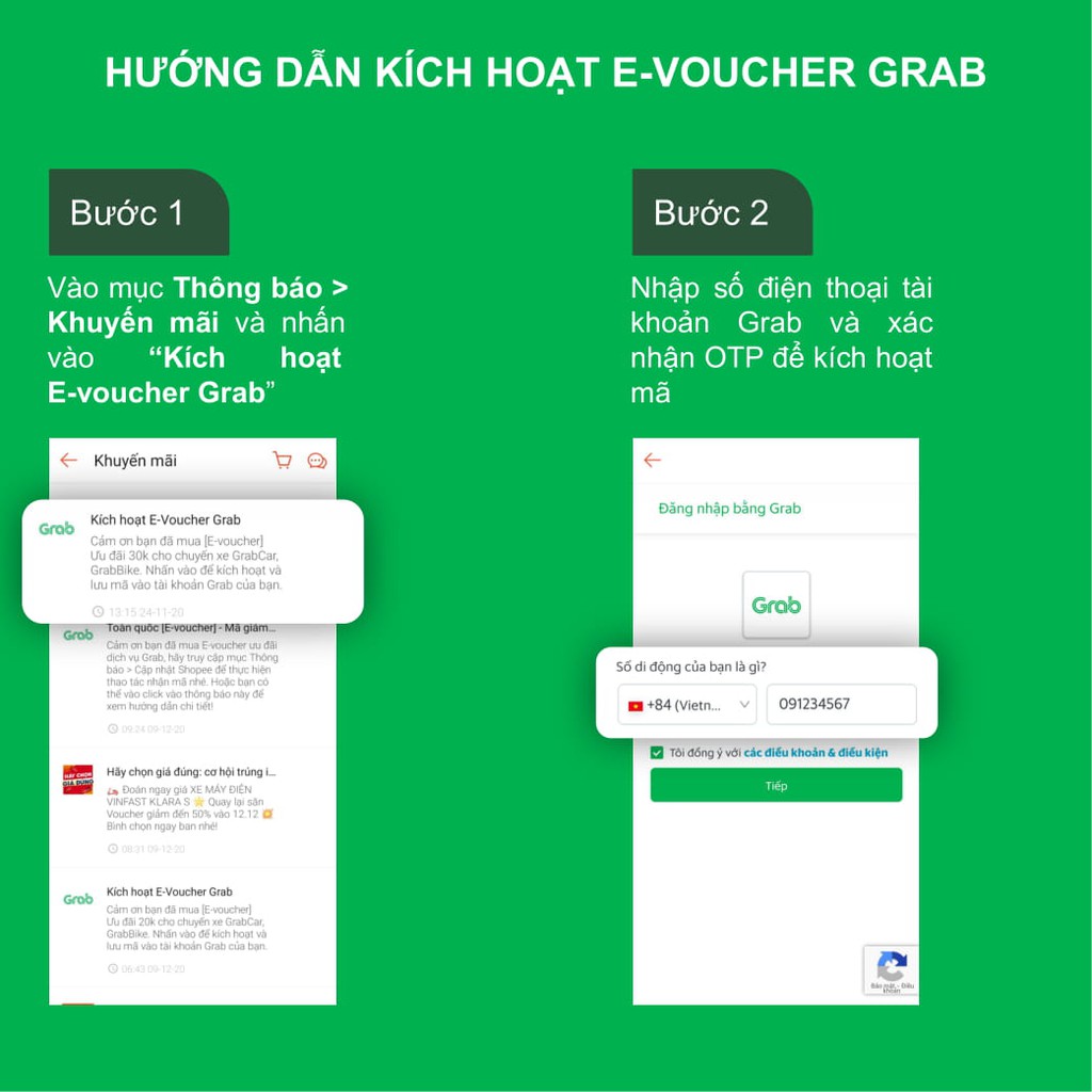 [E-Voucher] Gói ưu đãi 10k x 4 cho chuyến xe GrabBike từ 25k