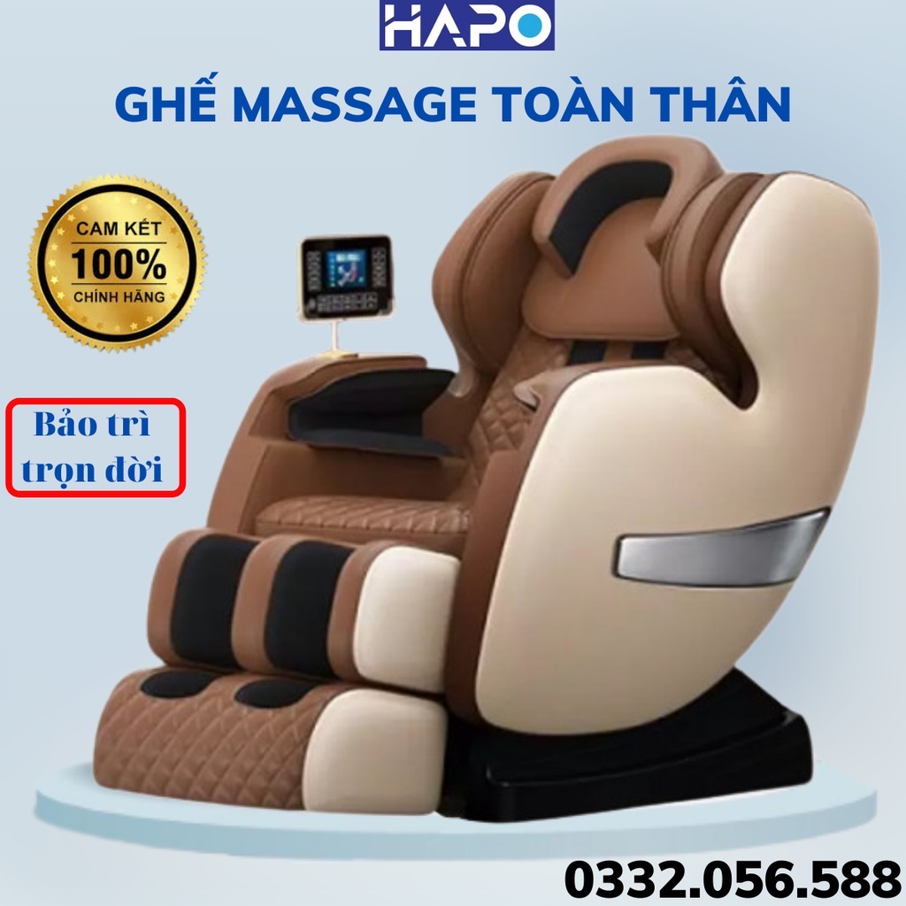 Ghế massage toàn thân đa năng cao cấp, Ghế mát xa công nghệ 4D có sưởi hồng ngoại, Matxa trị liệu toàn thân [Trục SL]