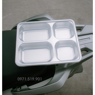 Khay cơm inox 4 ngăn sâu lòng Hàn Quốc giá rẻ