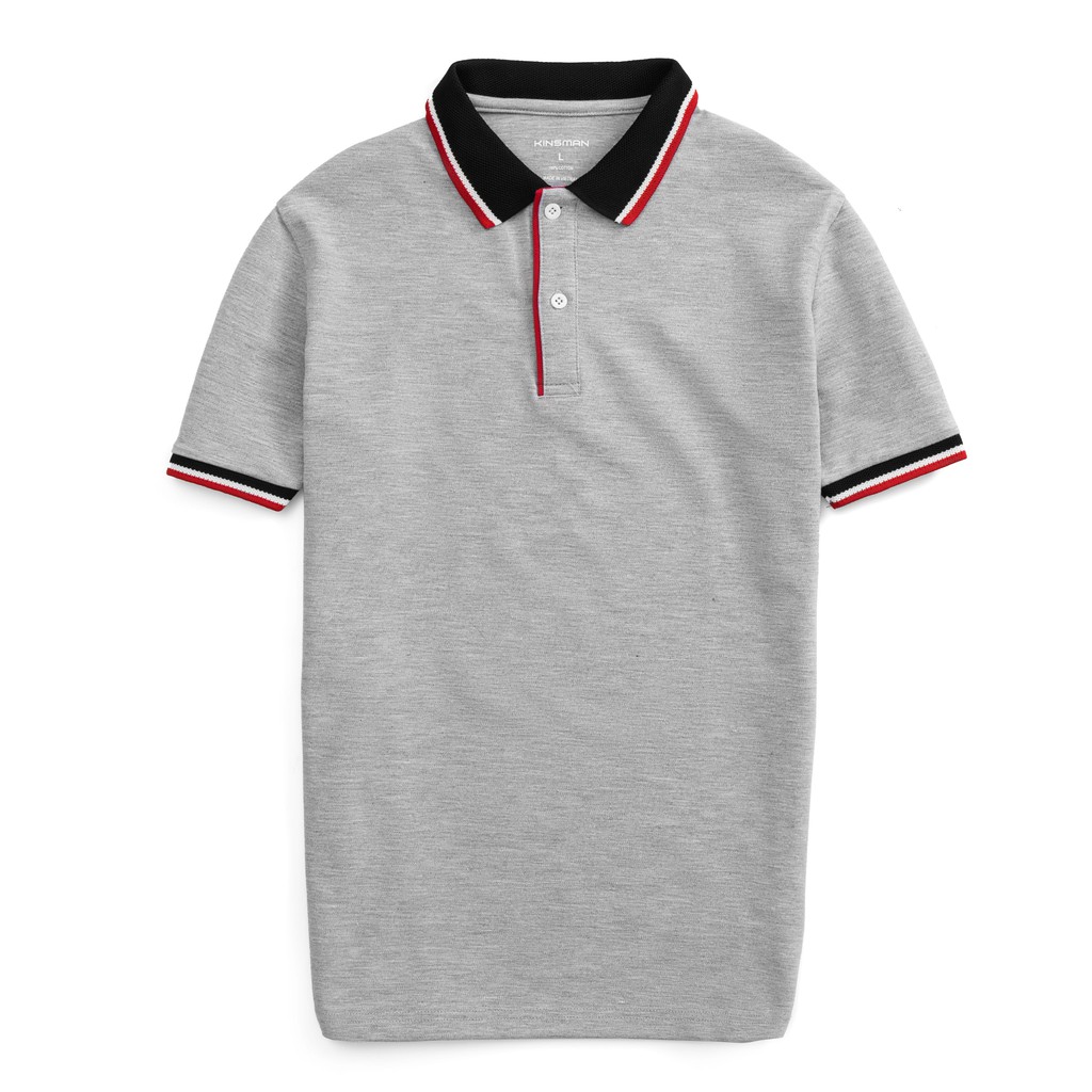 [Mã 12FASHIONSALE1 giảm 10K đơn 50K] Áo Thun polo Nam KINSMAN Tay Ngắn có cổ phối lé vải Cotton dày mịn Rẻ Đẹp PL723 | BigBuy360 - bigbuy360.vn