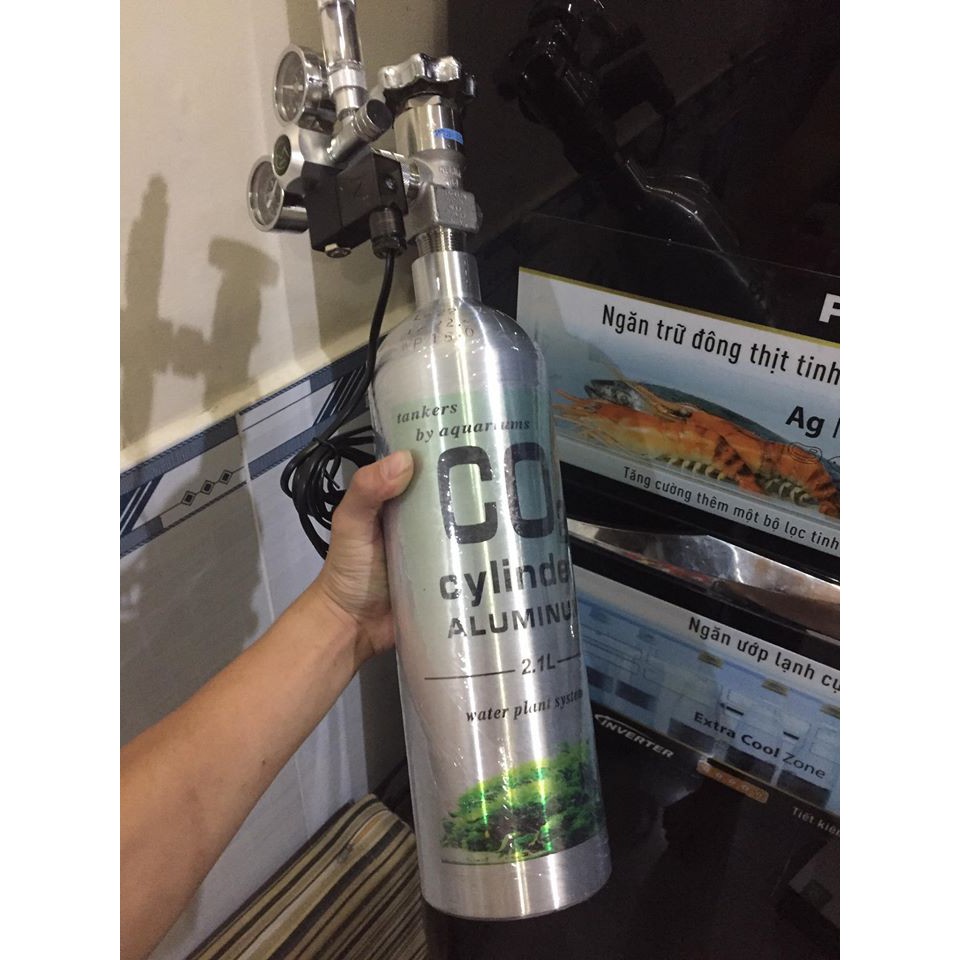 Bình nhôm 2l Japan + van điện mufan