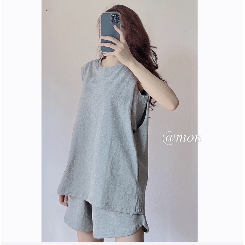 Quần Short Đùi + Áo Tanktop Form Rộng