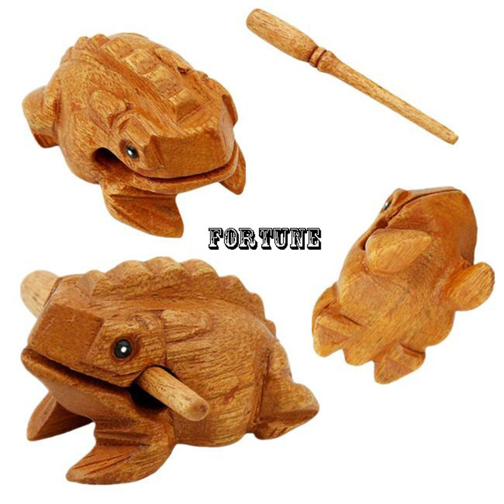 Mõ hình con ếch bằng gỗ