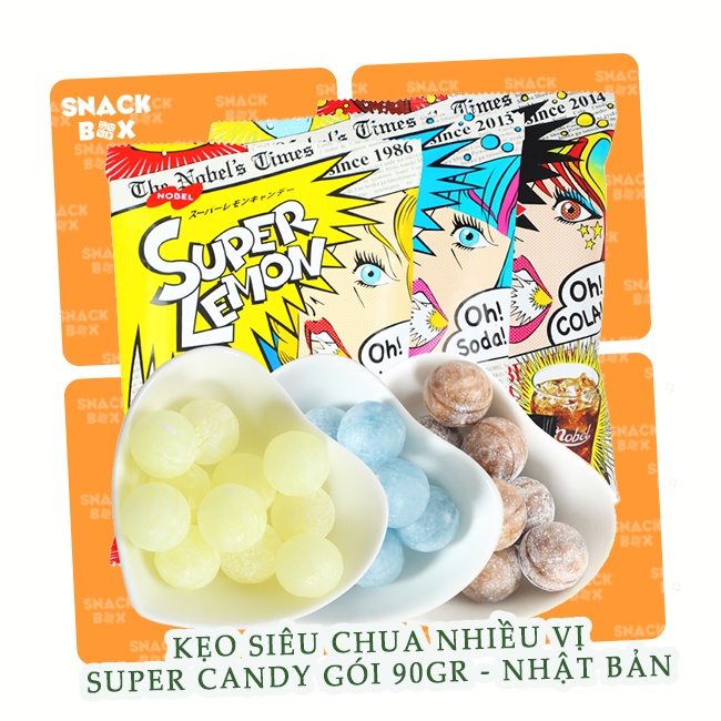 Kẹo Siêu Chua Nhiều Vị Super Candy Bịch 90gr - Nhật Bản