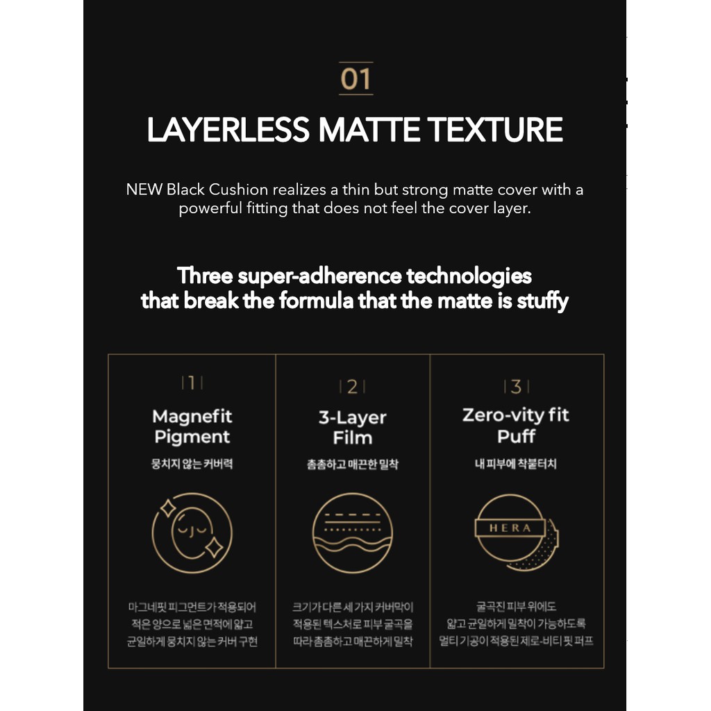 Phấn Nước HERA NEW BLACK CUSHION 15g*2 SPF34 PA++ (Bao gồm lõi Refill) | BigBuy360 - bigbuy360.vn