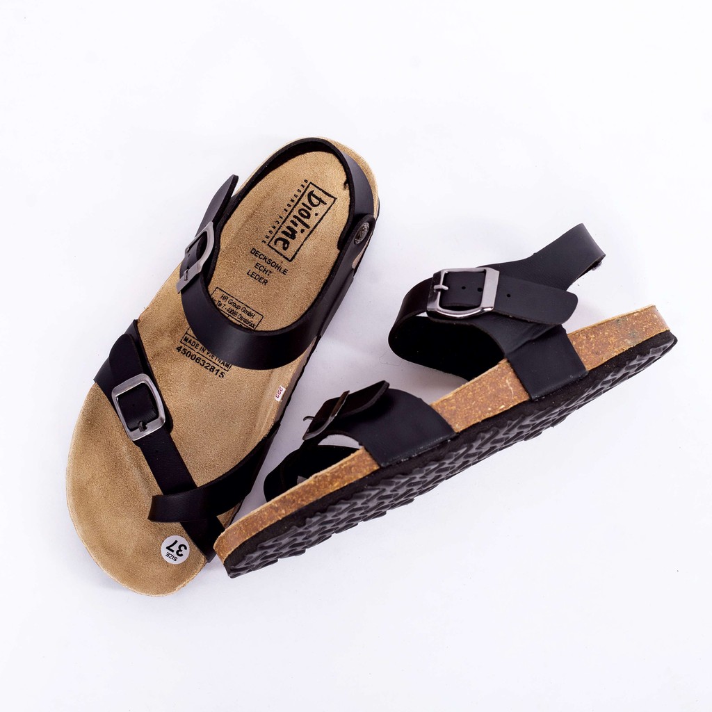 SANDAL UNISEX xỏ ngón quai hậu chất liệu da tổng hợp xuất khẩu châu Âu mã PU14