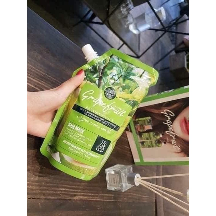 Kem Hấp - Ủ- Xả Phục Hồi Tóc Bưởi Grapefruit Siêu Mềm Mượt Dạng Túi 500ML | BigBuy360 - bigbuy360.vn