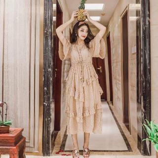 Váy maxi nữ bèo tầng