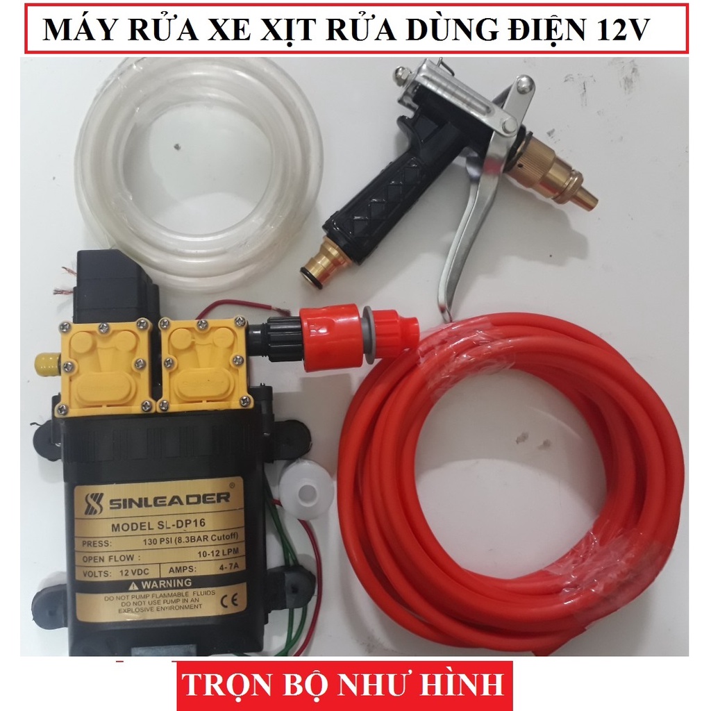 MÁY RỬA XE 12V - MÁY BƠM ĐÔI