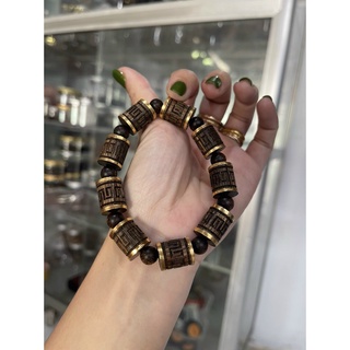 Vòng trầm hương bọc vàng - trầm hương sánh chìm