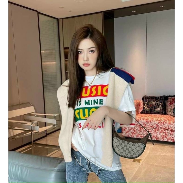 A474- ÁO PHÔNG NỮ CỘC TAY MUSIC G.C