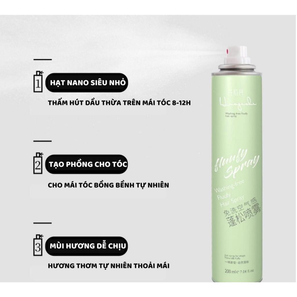 Dầu Gội Khô Tạo Phồng Fluufy Spray 200ml Dạng Xịt Gội Đầu Khô Dùng Cho Nam Nữ Không Bết Tóc Nội Địa Trung Shop 9999