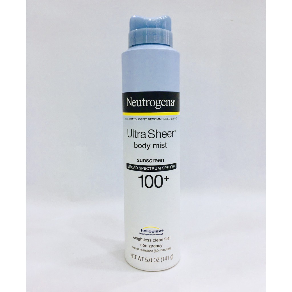 Xịt chống nắng Neutrogena Ultra Sheer Body Mist Sunscreen SPF 100+