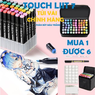 Bút vẽ , màu touchliit 7 túi vải 30 40 60 80 màu , bút marker touch liit, màu vẽ anime cao cấp HKUK