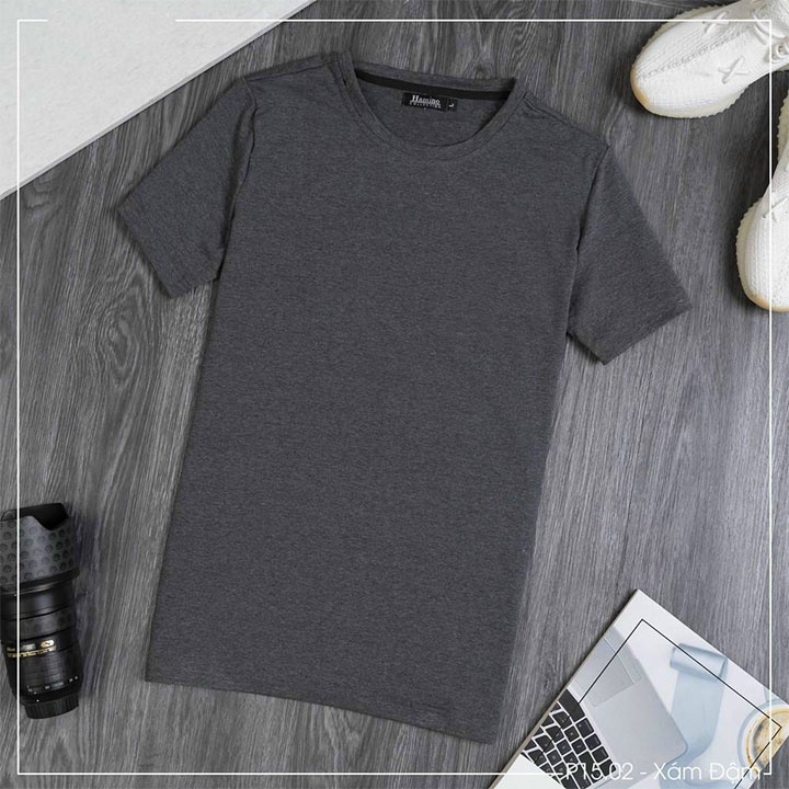 Áo thun nam,áo phông nam trơn không cổ ngắn tay chất co dãn | BigBuy360 - bigbuy360.vn