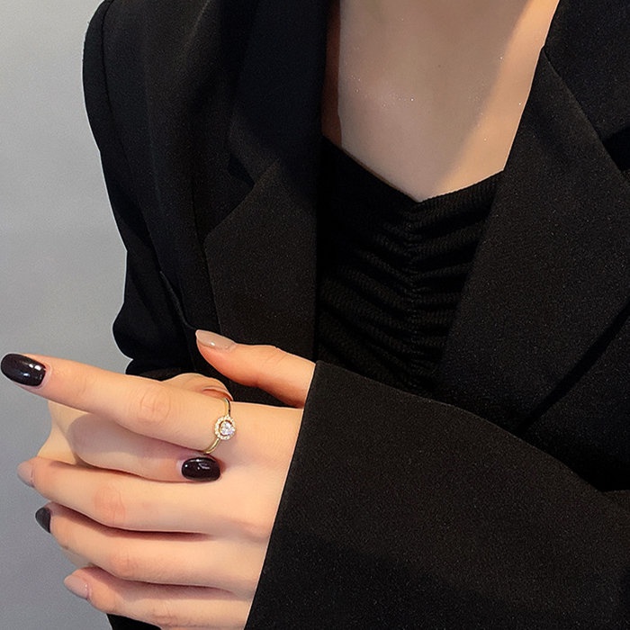 Nhẫn nữ mạ vàng 18k mặt trái tim xinh xắn trẻ trung thiết kế dạng hở có thể điều chỉnh kích cỡ mẫu mới 2023