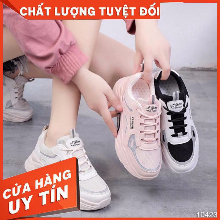 Giày nữ giày sneaker phong cách có dạ quang phát sáng full size 35_39 đế cao 5cm(m8916) - Hàng nhập khẩu