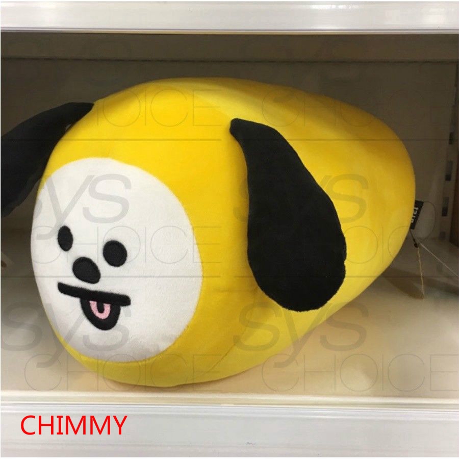 Kpop BTS BT21 Cute Long Round Tube Plush Pillow TATA MANG Sofa Cushion Bolster