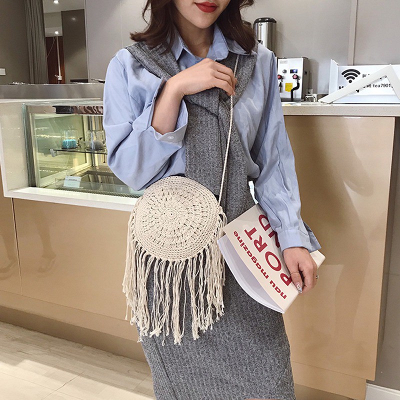 Túi Xách Nữ Túi Đeo Chéo Mây Đan Thủ Công Cho Nữ