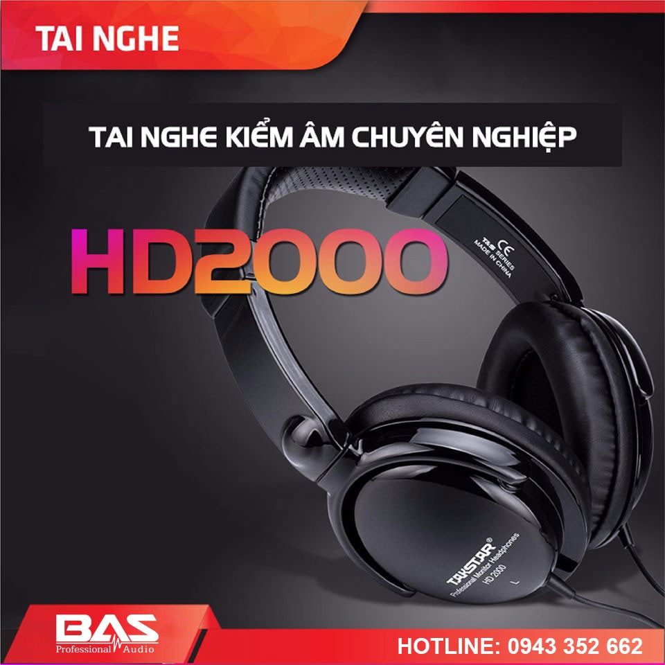 Tai nghe kiểm âm TAKSTAR HD 2000, tai nghe chụp tai HD-2000 hàng chính hãng, bảo hành 12 tháng