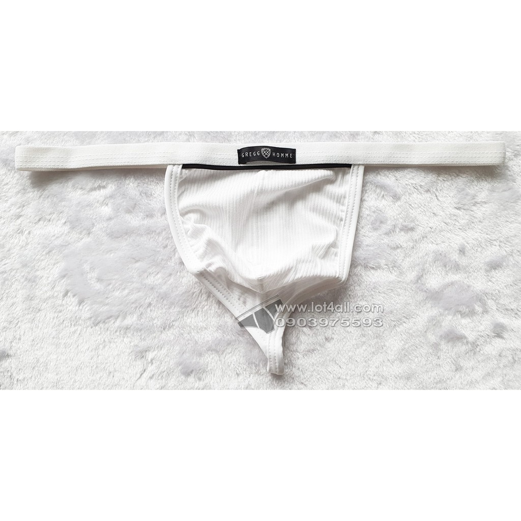 [CHÍNH HÃNG] Quần lót nam Gregg Homme 150714 Menz Ribbed Modal Thong White