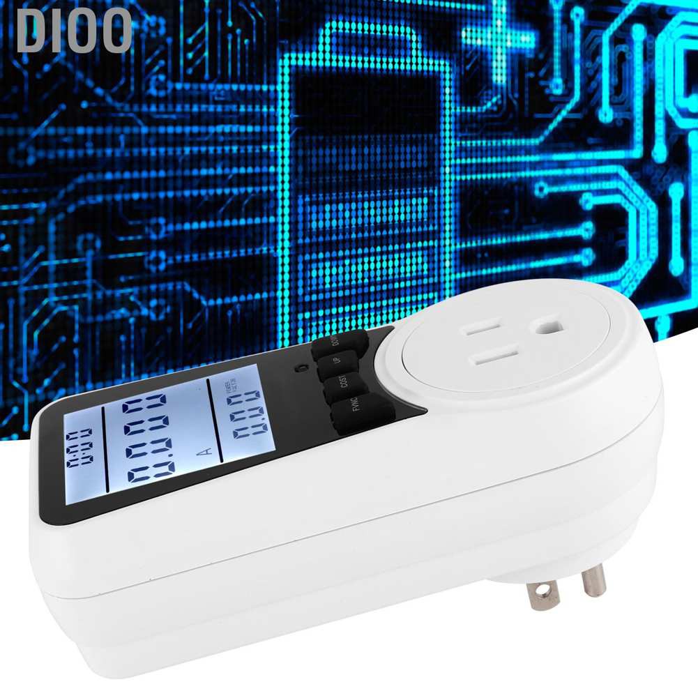 Dioo Energy Monitor KWh Intelligent Power Meter Plug Socket Electricity Usage