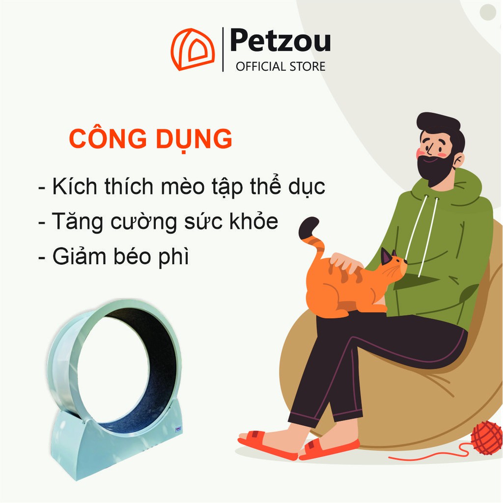 Bánh Xe Chạy Bộ Cho Mèo Catwheel CW001 – Nội Thất Thú Cưng Petzou